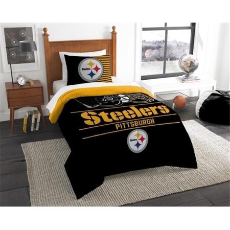 THE NORTH WEST COMPANY The Northwest 1NFL862000078RET NFL 862 Steelers Draft Comforter Set; Twin 1NFL862000078EDC